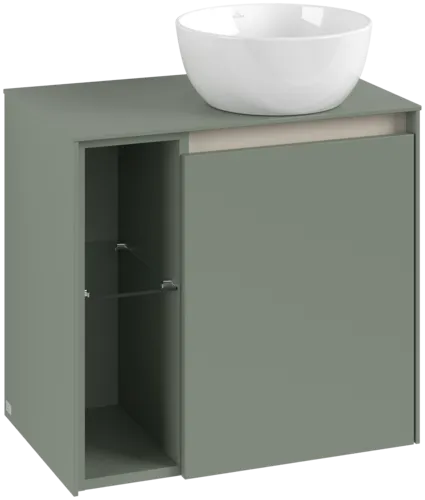 VILLEROY BOCH Toaletní skříňka Collaro, 1 dvířka, 600 x 548 x 380 mm, Soft Green / Soft Green #C15100AF
