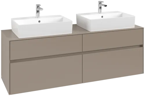 VILLEROY BOCH Toaletní skříňka Collaro, s osvětlením, 4 výsuvy, 1600 x 548 x 500 mm, taupe / taupe #C137B0VM