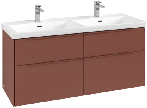 VILLEROY BOCH Subway 3.0 Vanity unit, 4 výsuvy, 1272 x 576 x 478 mm, Vínově červená #C56802AH