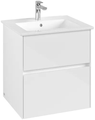 VILLEROY BOCH Toaletní skříňka Collaro, 2 výsuvy, 561 x 610 x 480 mm, lesklá bílá #C14200DH