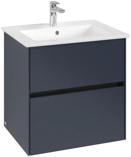 VILLEROY BOCH Umyvadlová skříňka Collaro, s osvětlením, 2 výsuvy, 611 x 610 x 480 mm, Marine Blue #C143B0VQ