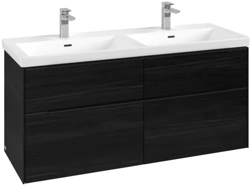 VILLEROY BOCH Subway 3.0 Vanity unit, 4 výsuvy, 1272 x 576 x 478 mm, černý dub #C56801AB