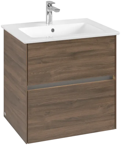 VILLEROY BOCH Toaletní skříňka Collaro, s osvětlením, 2 výsuvy, 611 x 610 x 480 mm, dub Arizona #C143B0VH
