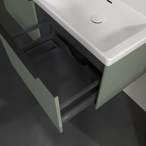 VILLEROY BOCH Subway 3.0 Vanity unit, 2 výsuvy, 1272 x 429 x 478 mm, Soft Green #C56701AF, obrázek 6