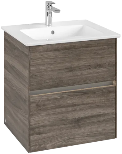 VILLEROY BOCH Umyvadlová skříňka Collaro, s osvětlením, 2 výsuvy, 561 x 610 x 480 mm, dub kamenný #C142B0RK