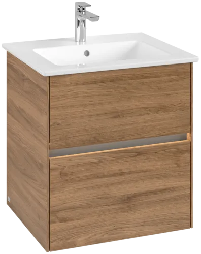 VILLEROY BOCH Umyvadlová skříňka Collaro, s osvětlením, 2 výsuvy, 561 x 610 x 480 mm, dub Kansas #C142B0RH