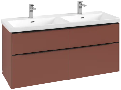 VILLEROY BOCH Subway 3.0 Vanity unit, 4 výsuvy, 1272 x 576 x 478 mm, Vínově červená #C56801AH