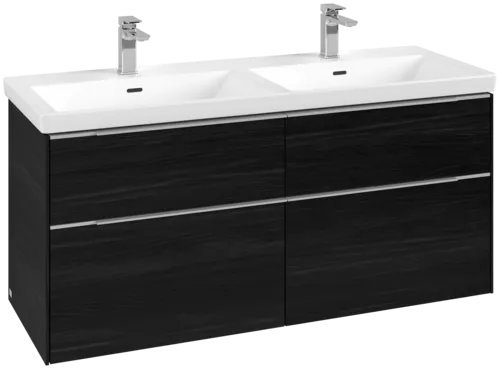 VILLEROY BOCH Subway 3.0 Vanity unit, 4 výsuvy, 1272 x 576 x 478 mm, černý dub #C56800AB