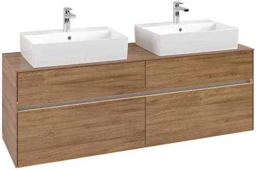 VILLEROY BOCH Toaletní skříňka Collaro, s osvětlením, 4 výsuvy, 1600 x 548 x 500 mm, dub Kansas / dub Kansas #C137B0RH