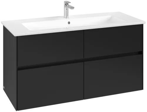 VILLEROY BOCH Toaletní skříňka Collaro, s osvětlením, 4 výsuvy, 1161 x 610 x 480 mm, Volcano Black #C146B0VL