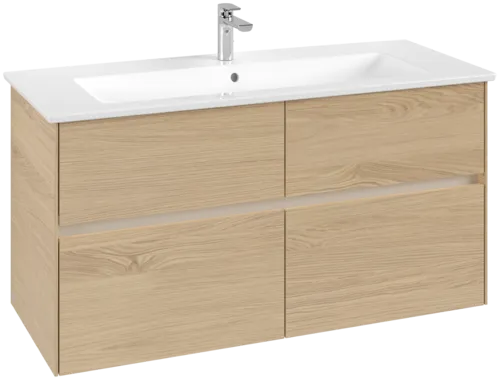 VILLEROY BOCH Umyvadlová skříňka Collaro, s osvětlením, 4 výsuvy, 1161 x 610 x 480 mm, severský dub #C146B0VJ