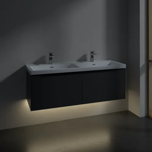 VILLEROY BOCH Subway 3.0 Vanity unit, s osvětlením, 2 výsuvy, 1272 x 429 x 478 mm, grafitová barva #C567L1VR, obrázek 5