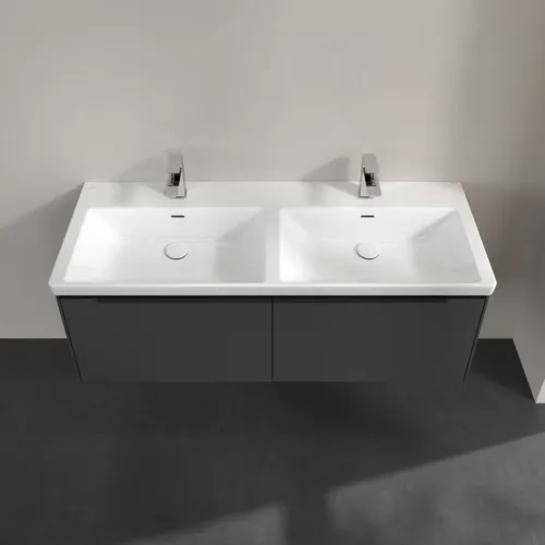 VILLEROY BOCH Subway 3.0 Vanity unit, s osvětlením, 2 výsuvy, 1272 x 429 x 478 mm, grafitová barva #C567L1VR, obrázek 4