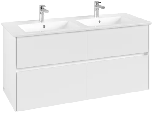 VILLEROY BOCH Toaletní skříňka Collaro, 4 výsuvy, 1261 x 610 x 480 mm, bílá matná #C14700MS