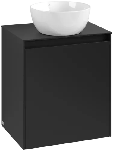 VILLEROY BOCH Collaro toaletní skříňka, 1 dvířka, 500 x 548 x 380 mm, Volcano Black / Volcano Black #C14800VL