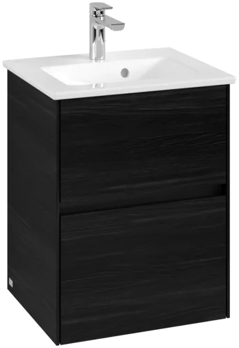 VILLEROY BOCH Toaletní skříňka Collaro, s osvětlením, 2 výsuvy, 472 x 609,5 x 404 mm, černý dub #C141B0AB