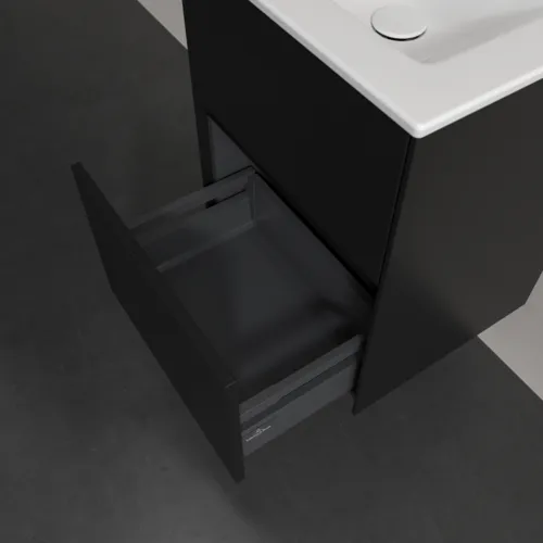 VILLEROY BOCH Toaletní skříňka Collaro, 2 výsuvy, 472 x 609,5 x 404 mm, Volcano Black #C14100VL, obrázek 6
