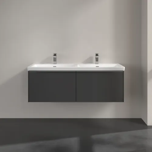 VILLEROY BOCH Subway 3.0 Vanity unit, s osvětlením, 2 výsuvy, 1272 x 429 x 478 mm, grafitová barva #C567L0VR, obrázek 3