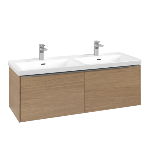 VILLEROY BOCH Subway 3.0 Vanity unit, s osvětlením, 2 výsuvy, 1272 x 429 x 478 mm, dub severský #C567L0VJ