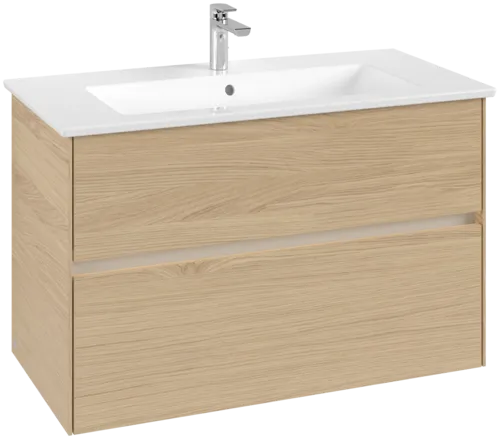 VILLEROY BOCH Umyvadlová skříňka Collaro, s osvětlením, 2 výsuvy, 961 x 610 x 480 mm, severský dub #C145B0VJ