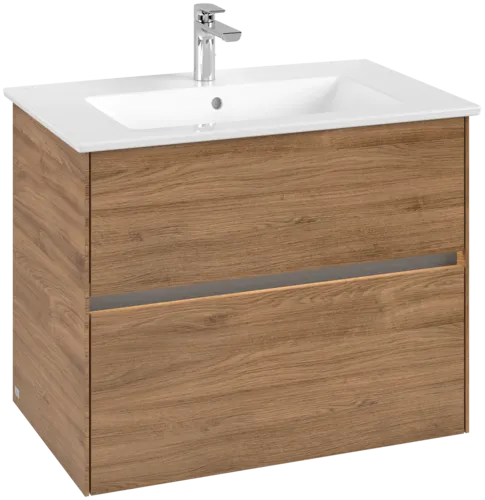 VILLEROY BOCH Umyvadlová skříňka Collaro, s osvětlením, 2 výsuvy, 761 x 610 x 480 mm, dub Kansas #C144B0RH