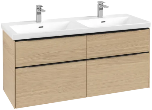 VILLEROY BOCH Subway 3.0 Vanity unit, s osvětlením, 4 výsuvy, 1272 x 576 x 478 mm, dub severský #C568L1VJ