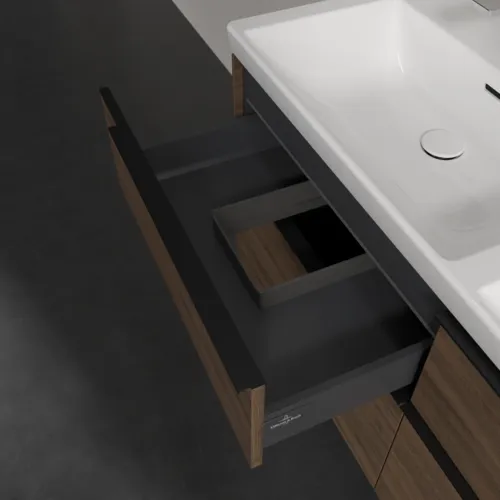 VILLEROY BOCH Subway 3.0 Vanity unit, s osvětlením, 4 výsuvy, 1272 x 576 x 478 mm, Arizona Oak #C568L1VH, obrázek 8