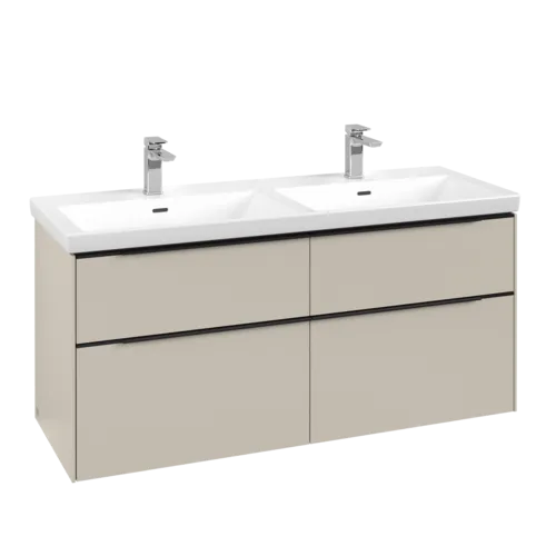VILLEROY BOCH Subway 3.0 Vanity unit, s osvětlením, 4 výsuvy, 1272 x 576 x 478 mm, Cashmere Grey #C568L1VN