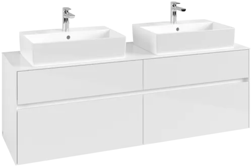 VILLEROY BOCH Toaletní skříňka Collaro, 4 výsuvy, 1600 x 548 x 500 mm, lesklá bílá / lesklá bílá #C13700DH
