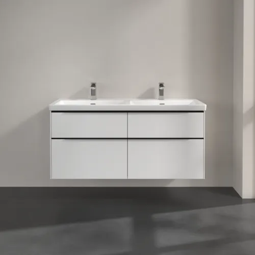 VILLEROY BOCH Subway 3.0 Vanity unit, s osvětlením, 4 výsuvy, 1272 x 576 x 478 mm, Pure White #C568L1VF, obrázek 3