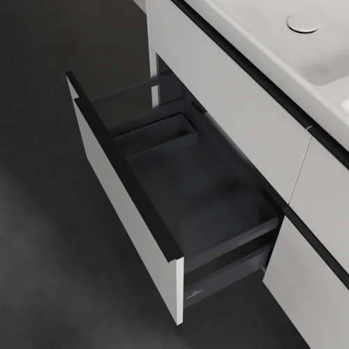 VILLEROY BOCH Subway 3.0 Vanity unit, s osvětlením, 4 výsuvy, 1272 x 576 x 478 mm, Pure White #C568L1VF, obrázek 7