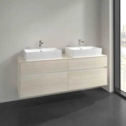 VILLEROY BOCH Toaletní skříňka Collaro, 4 výsuvy, 1600 x 548 x 500 mm, bílý dub / bílý dub #C13700AA, obrázek 2