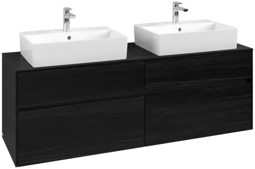 VILLEROY BOCH Toaletní skříňka Collaro, 4 výsuvy, 1600 x 548 x 500 mm, černý dub / černý dub #C13700AB
