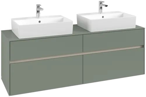 VILLEROY BOCH Toaletní skříňka Collaro, 4 výsuvy, 1600 x 548 x 500 mm, Soft Green / Soft Green #C13700AF