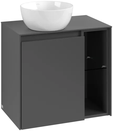 VILLEROY BOCH Toaletní skříňka Collaro, s osvětlením, 1 dvířka, 600 x 548 x 380 mm, Grafit / Grafit #C152B0VR