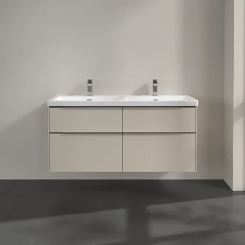 VILLEROY BOCH Subway 3.0 Vanity unit, s osvětlením, 4 výsuvy, 1272 x 576 x 478 mm, Cashmere Grey #C568L0VN, obrázek 3