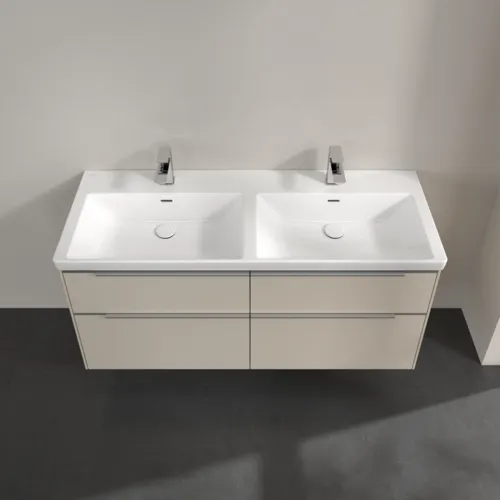 VILLEROY BOCH Subway 3.0 Vanity unit, s osvětlením, 4 výsuvy, 1272 x 576 x 478 mm, Cashmere Grey #C568L0VN, obrázek 4
