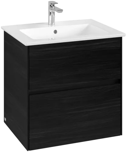 VILLEROY BOCH Toaletní skříňka Collaro, 2 výsuvy, 611 x 610 x 480 mm, černý dub #C14300AB