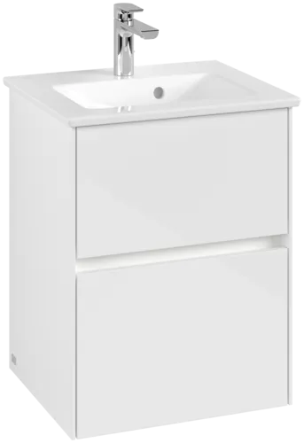 VILLEROY BOCH Toaletní skříňka Collaro, s osvětlením, 2 výsuvy, 472 x 609,5 x 404 mm, lesklá bílá #C141B0DH