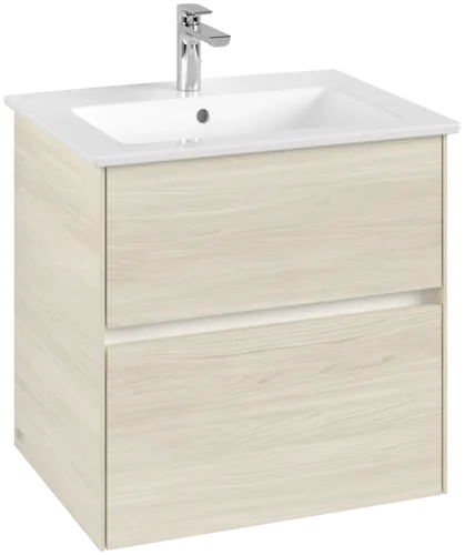 VILLEROY BOCH Toaletní skříňka Collaro, 2 výsuvy, 611 x 610 x 480 mm, bílý dub #C14300AA