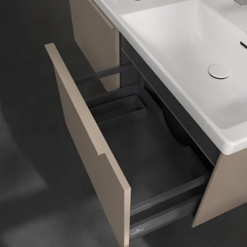 VILLEROY BOCH Subway 3.0 Vanity unit, s osvětlením, 2 výsuvy, 1272 x 429 x 478 mm, taupe #C567L2VM, obrázek 7