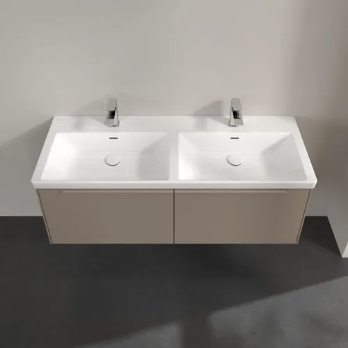 VILLEROY BOCH Subway 3.0 Vanity unit, s osvětlením, 2 výsuvy, 1272 x 429 x 478 mm, taupe #C567L2VM, obrázek 4