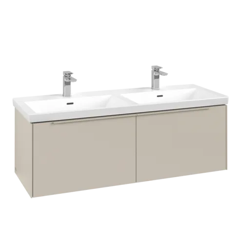 VILLEROY BOCH Subway 3.0 Vanity unit, s osvětlením, 2 výsuvy, 1272 x 429 x 478 mm, Cashmere Grey #C567L2VN