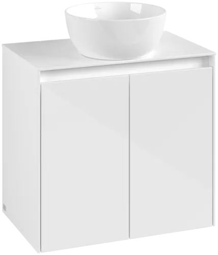VILLEROY BOCH Toaletní skříňka Collaro, 2 dveře, 600 x 548 x 380 mm, lesklá bílá / lesklá bílá #C15000DH