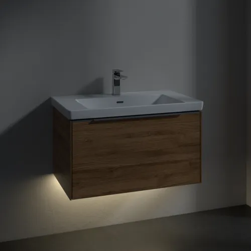 VILLEROY BOCH Subway 3.0 Vanity unit, s osvětlením, 1 zásuvka, 772 x 429 x 478 mm, dub Kansas #C573L0RH, obrázek 5
