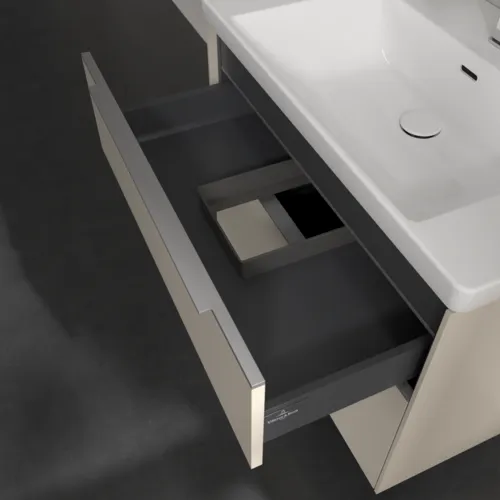 VILLEROY BOCH Subway 3.0 Vanity unit, s osvětlením, 2 výsuvy, 772 x 576 x 478 mm, Cashmere Grey #C574L0VN, obrázek 8