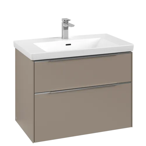 VILLEROY BOCH Subway 3.0 Vanity unit, s osvětlením, 2 výsuvy, 772 x 576 x 478 mm, taupe #C574L0VM