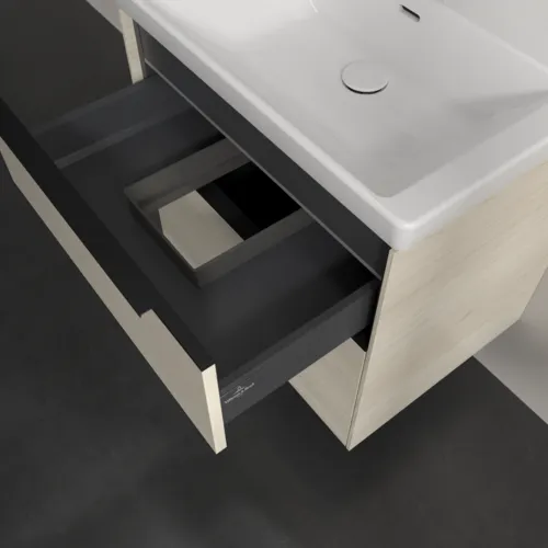 VILLEROY BOCH Subway 3.0 Vanity unit, s osvětlením, 2 výsuvy, 622 x 576 x 478 mm, bílý dub #C576L1AA, obrázek 8
