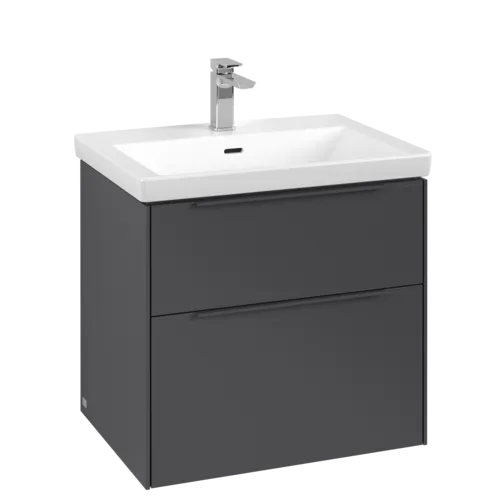 VILLEROY BOCH Subway 3.0 Vanity unit, 2 výsuvy, 622 x 576 x 478 mm, grafitová barva #C57602VR