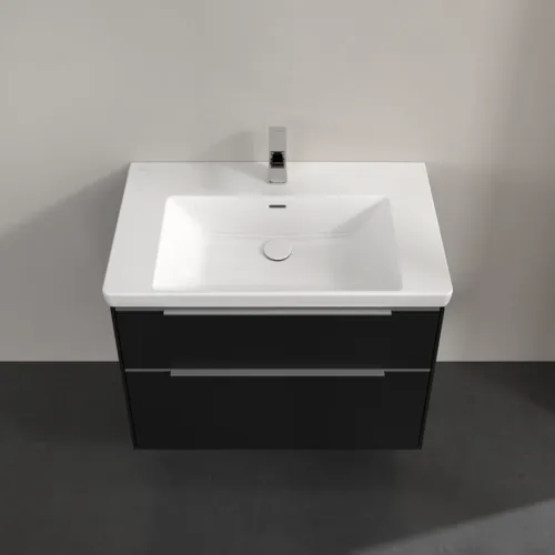 VILLEROY BOCH Subway 3.0 Vanity unit, s osvětlením, 2 výsuvy, 772 x 576 x 478 mm, Volcano Black #C574L0VL, obrázek 4